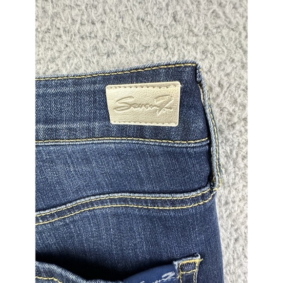 Seven7 Denim Bermuda Shorts Womens Size 6 Blue 10"‎ Inseam - Picture 3 of 11